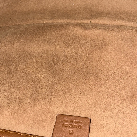 COA -Auth Gucci Chain Hobo GG Coated Canvas Large Brown - Picture 14 of 16